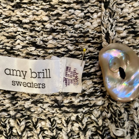 Amy Brill Cardigan Sweater with Shell Buttons - Picture 3 of 10